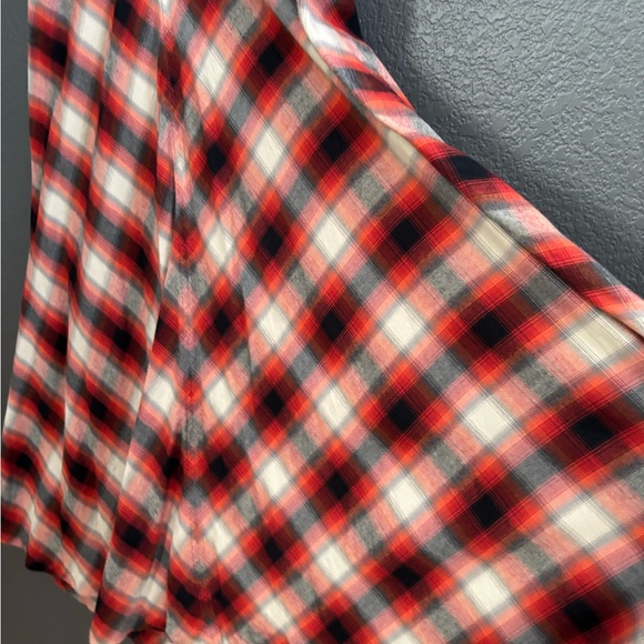 EUC. GAP - a-line/flare Maxi Skirt - Red, Black, White plaid flannel - Picture 14 of 16